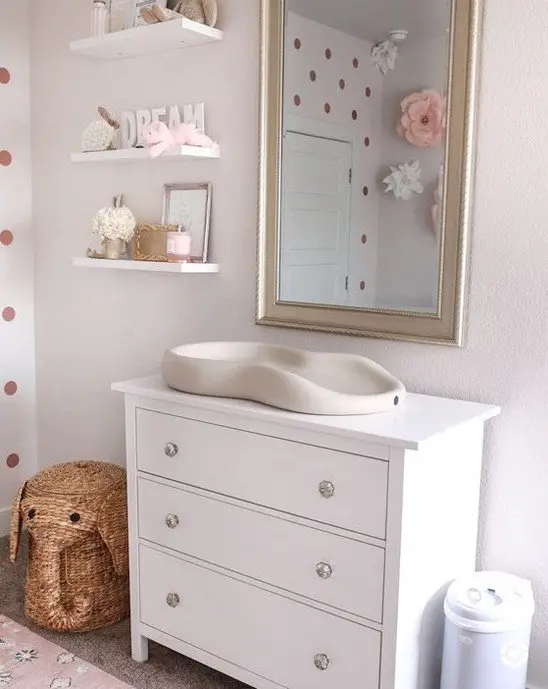 changing station dresser girl nursery