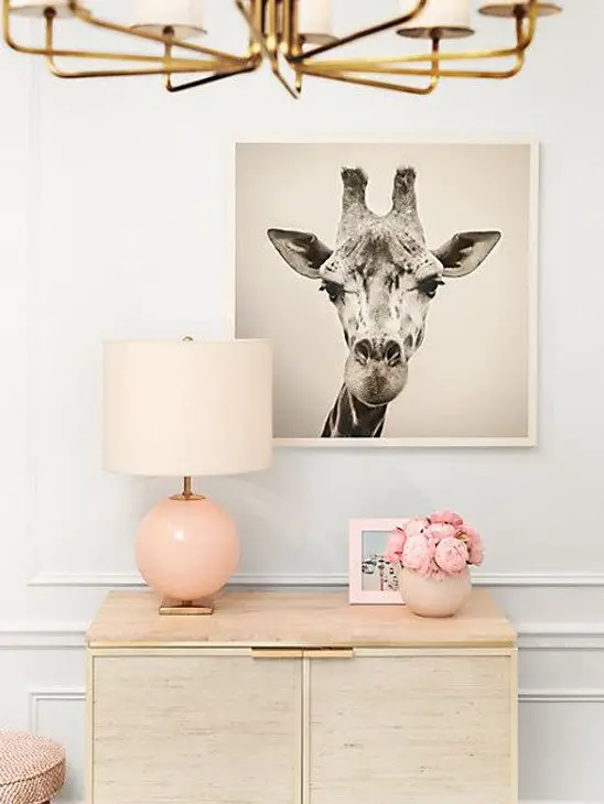 giraffe wall art glamour touch decor girl bedroom