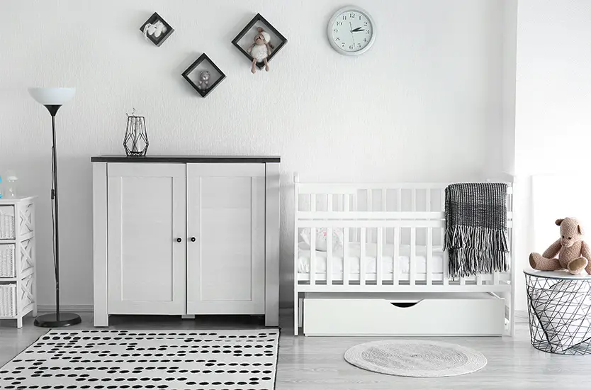 dresser in baby room